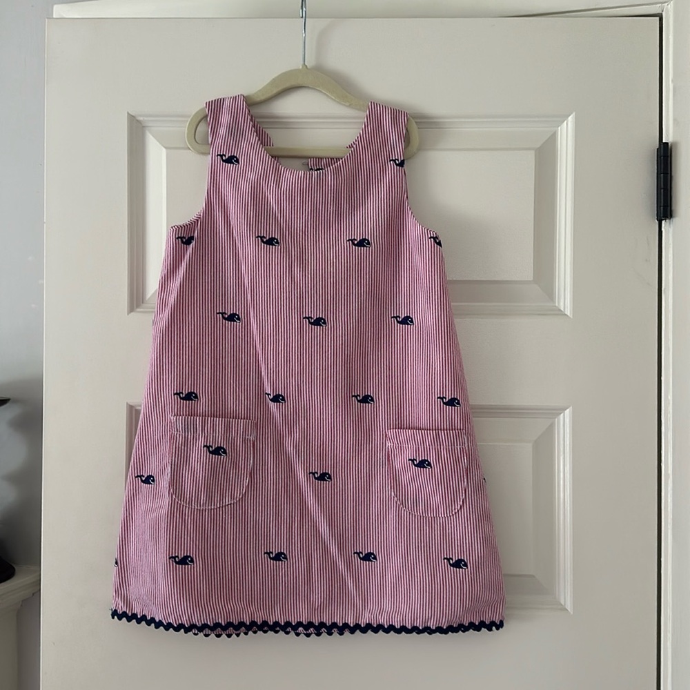 Piping Prints Girls Whale Dress